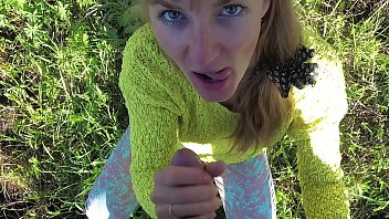 Russian MILF Agrees To Risky Sex In The Park With A Stranger POV Public Blowjob And Doggystyle
