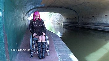 Wheelchair Bound Leah Caprice Flashing And Public Nudity Of Sexy Disabled Pornst
