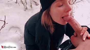 Student Outside Blowjob Cock And Doggystyle Sex In The Forest