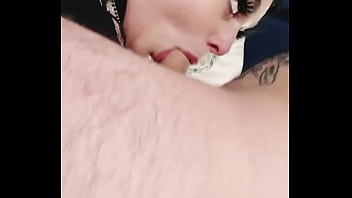 Pretty Goth Whore Sucks Best Friends Dick On Vacation