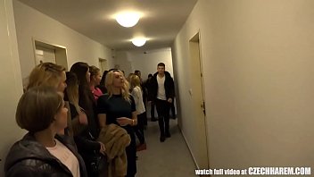 Girls Take Stranger To The Harem Homeparty