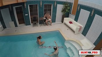 Paying The Boyfriend To Fuck Her Girlfriend In The Pool