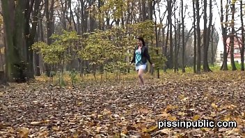Cute Girls Expose Peeing Pussies And Take A Leak Near The Forest