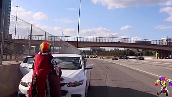 Gibby The Clown Fucks Juicy Tee On Atlanta S Most Popular Highway